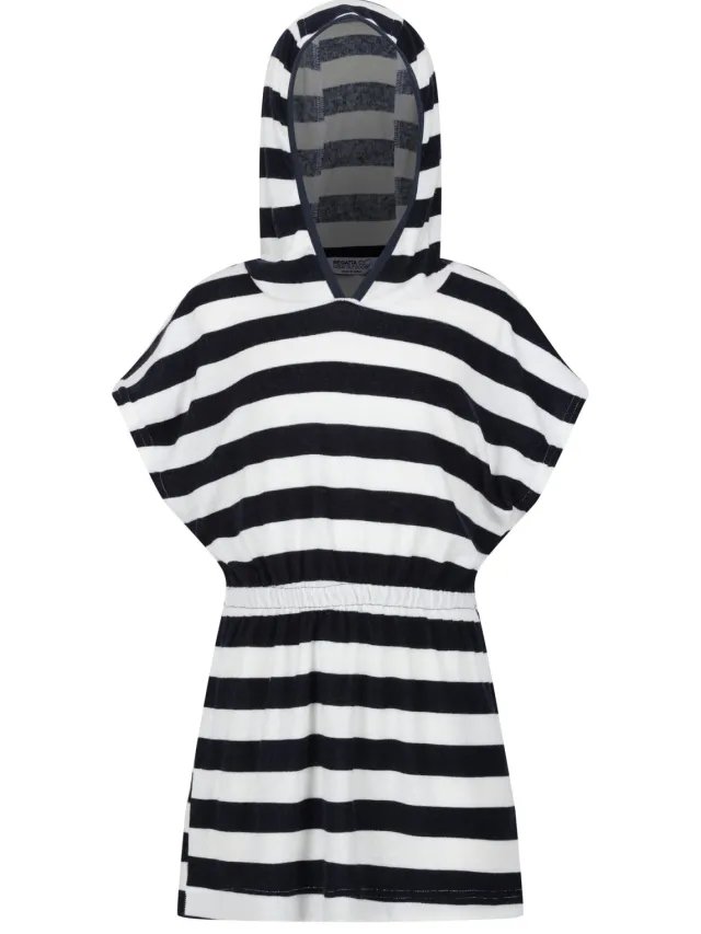 Regatta Kinder/Kinder Bernessa Gestreepte Poncho (Marine) Marineblauw