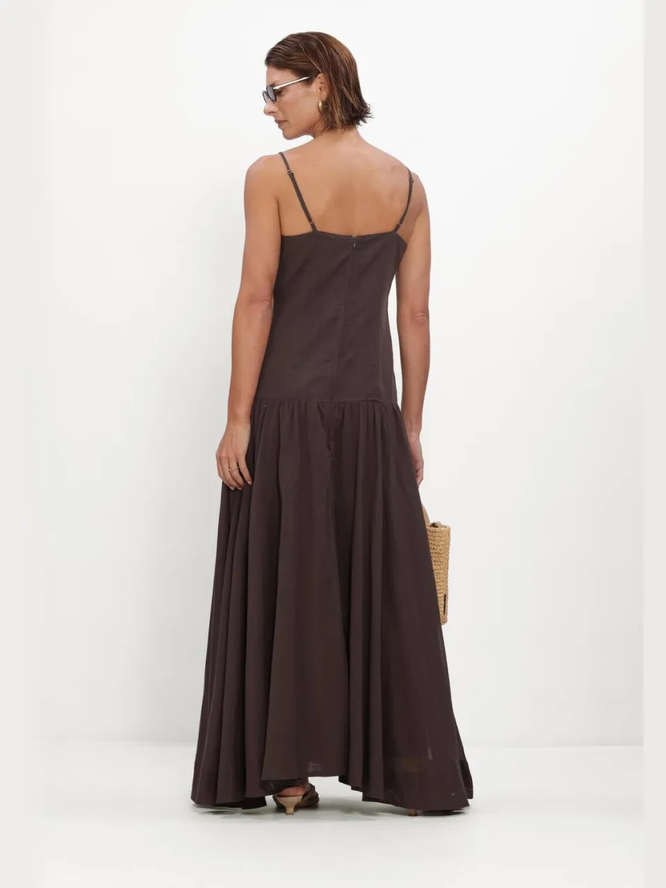 NEO NOIR Dames Jurken Jackie S Voile Dress - Bruin, foto 3