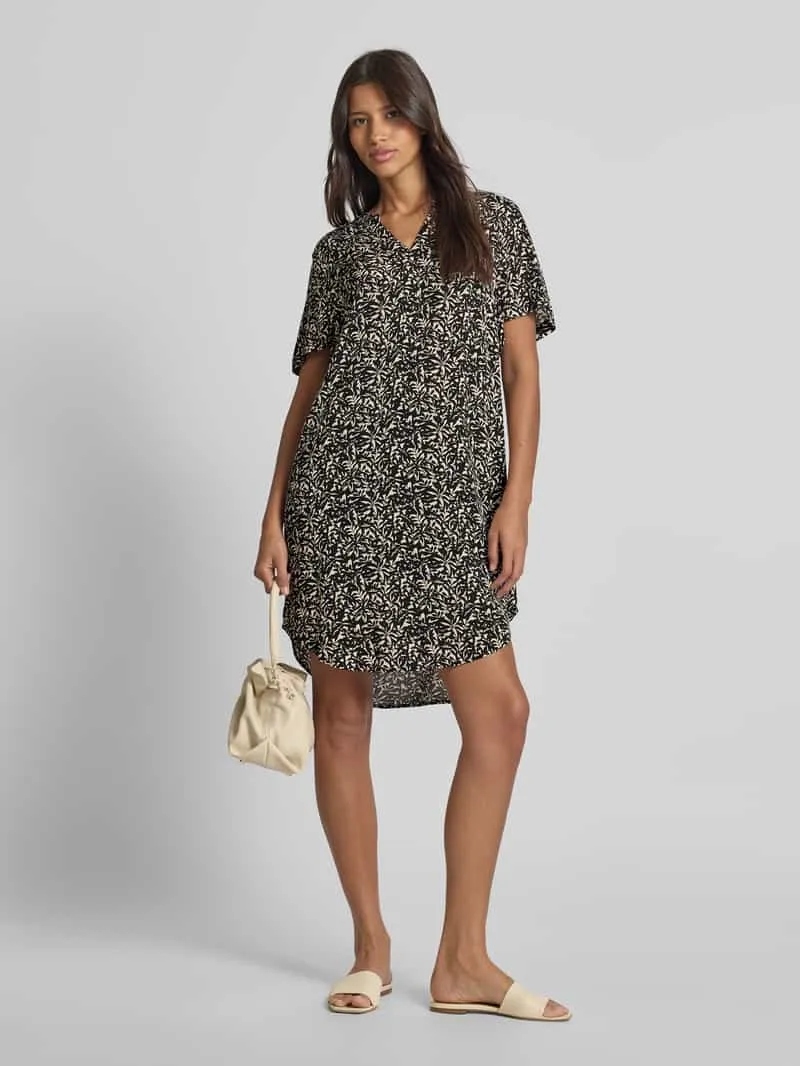 Tom Tailor Oversized mini-jurk van pure viscose Zwart