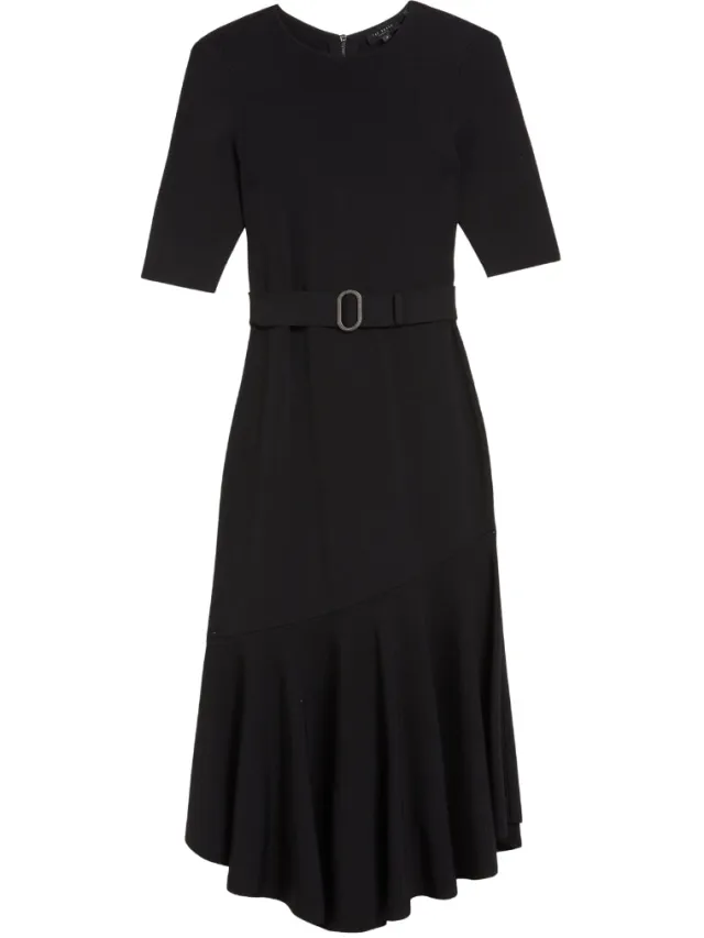 Ted Baker Samalee Gebreide Rok Met Zwierige Rand, Midi-jurk, Zwart, foto 2