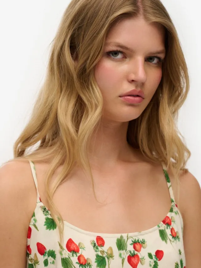 Superdry Maxi-slipdress met schuine snede - Dames - Jurken strawberry