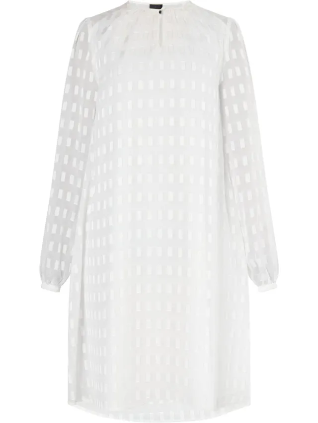 DREIMASTER Midi-jurk met glitters wolwit