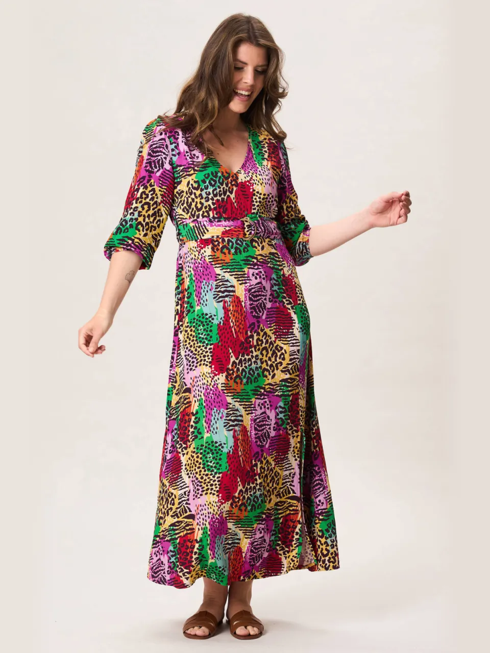 Miss Etam zomerjurk multi multi Roze