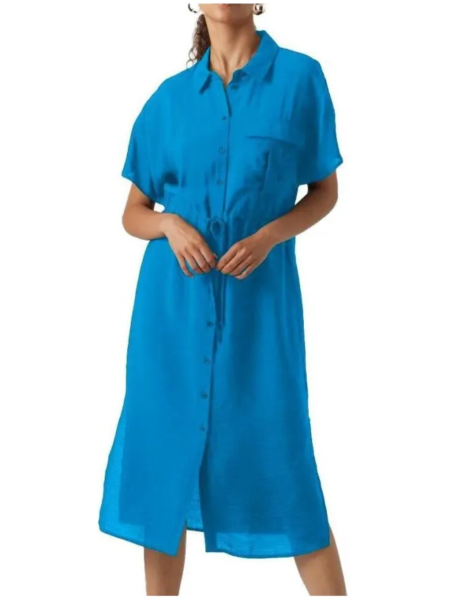 Vero Moda Midi-jurken Vero Moda Miris Blauw
