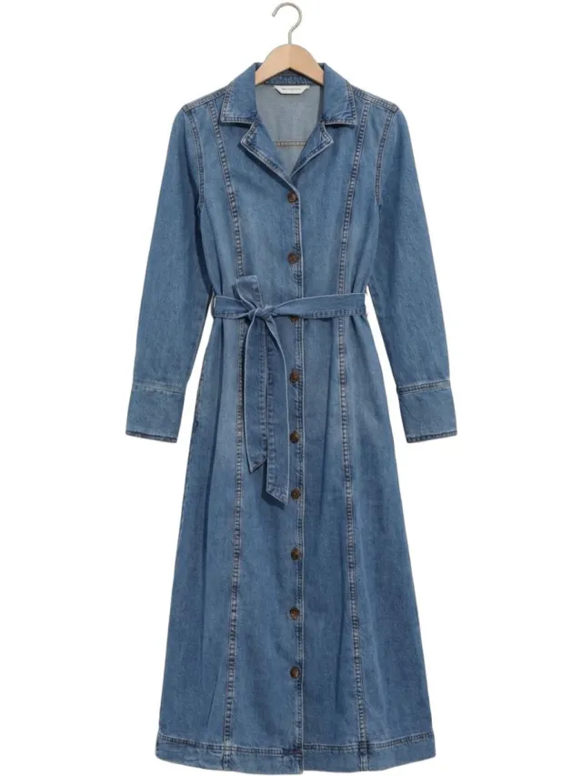 MSCH Copenhagen Mschturo Alena Shirt Dress Dames - Jurk - Blauw