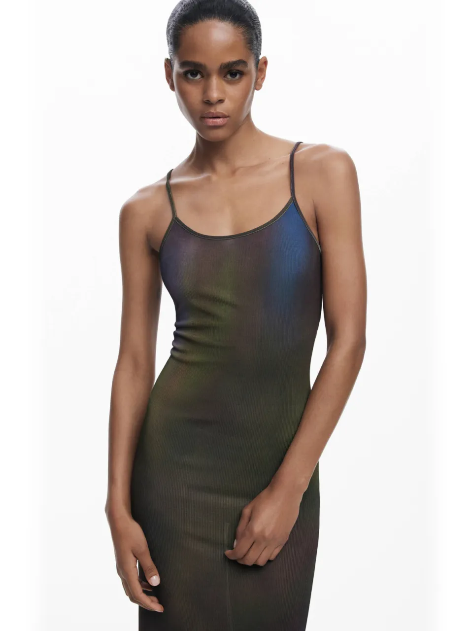Desigual midi jurk donkergroen malva(3095), foto 4