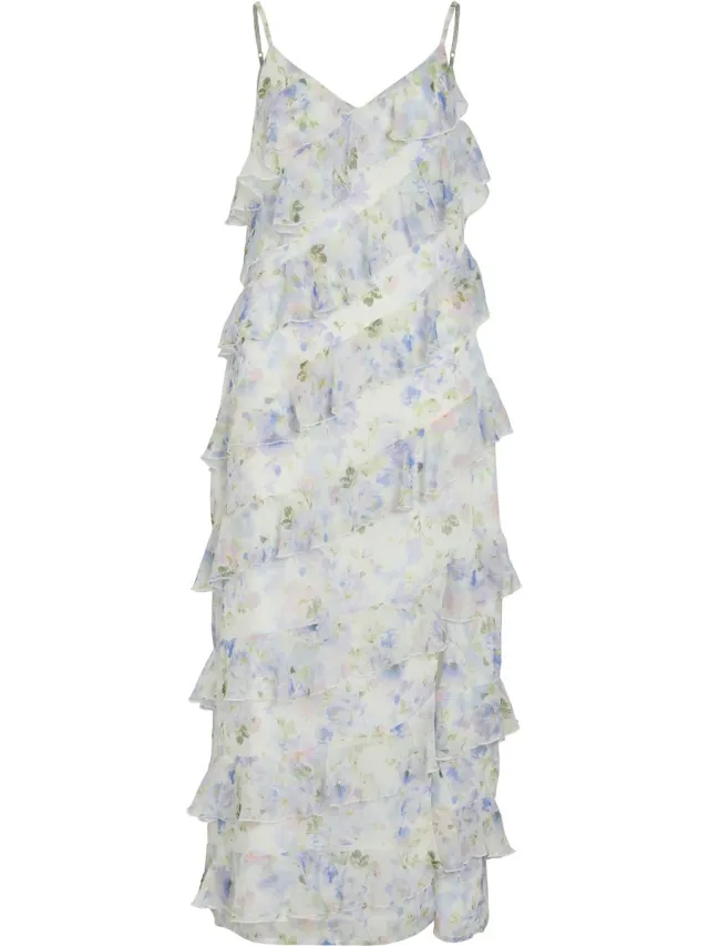 Vila VILUNA STRAP ANKLE DRESS - NOOS/OC - Dames - Mini jurken Cloud Dancer