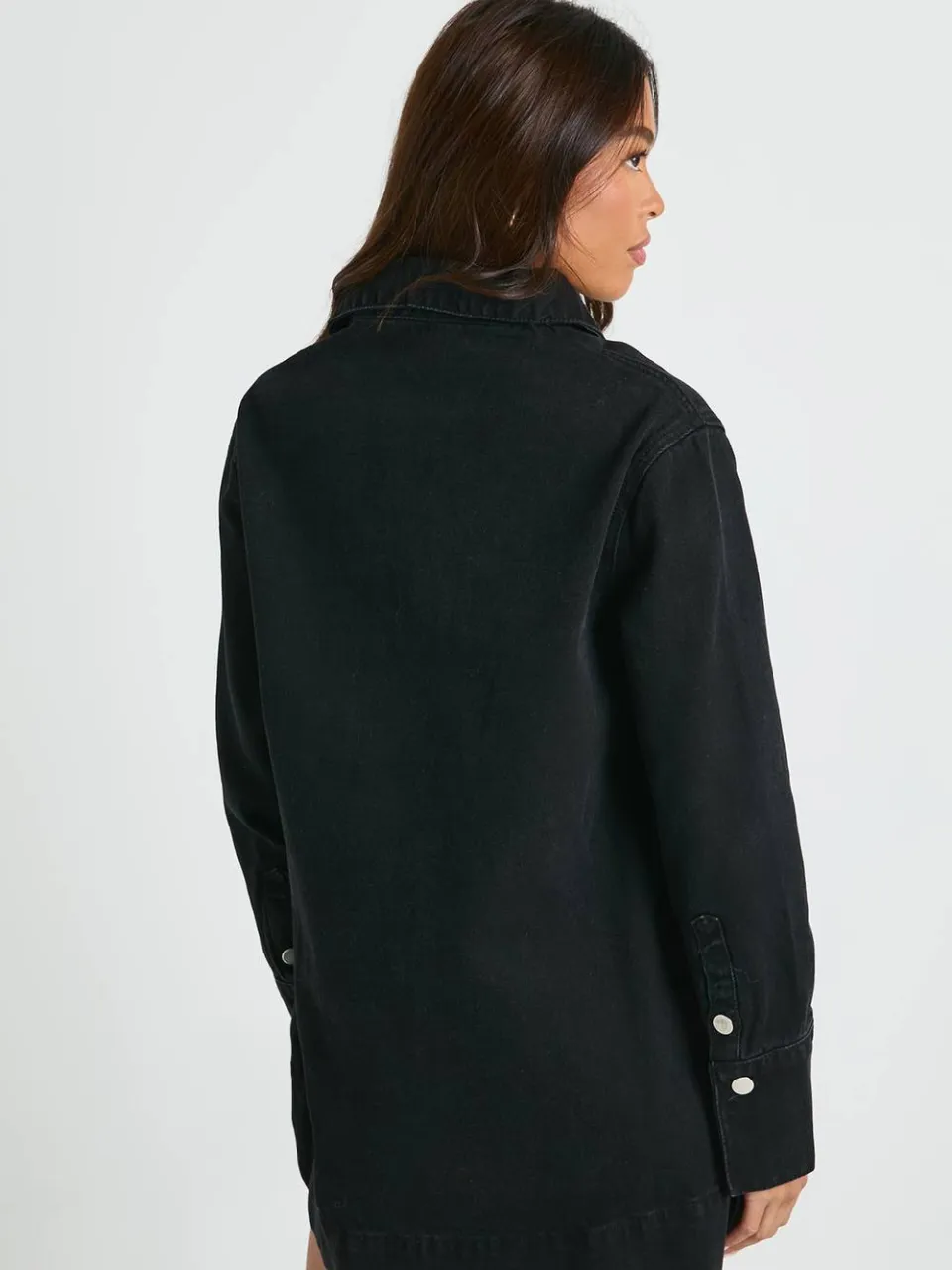 boohoo Dames Denimjurk met lange mouwen, foto 2