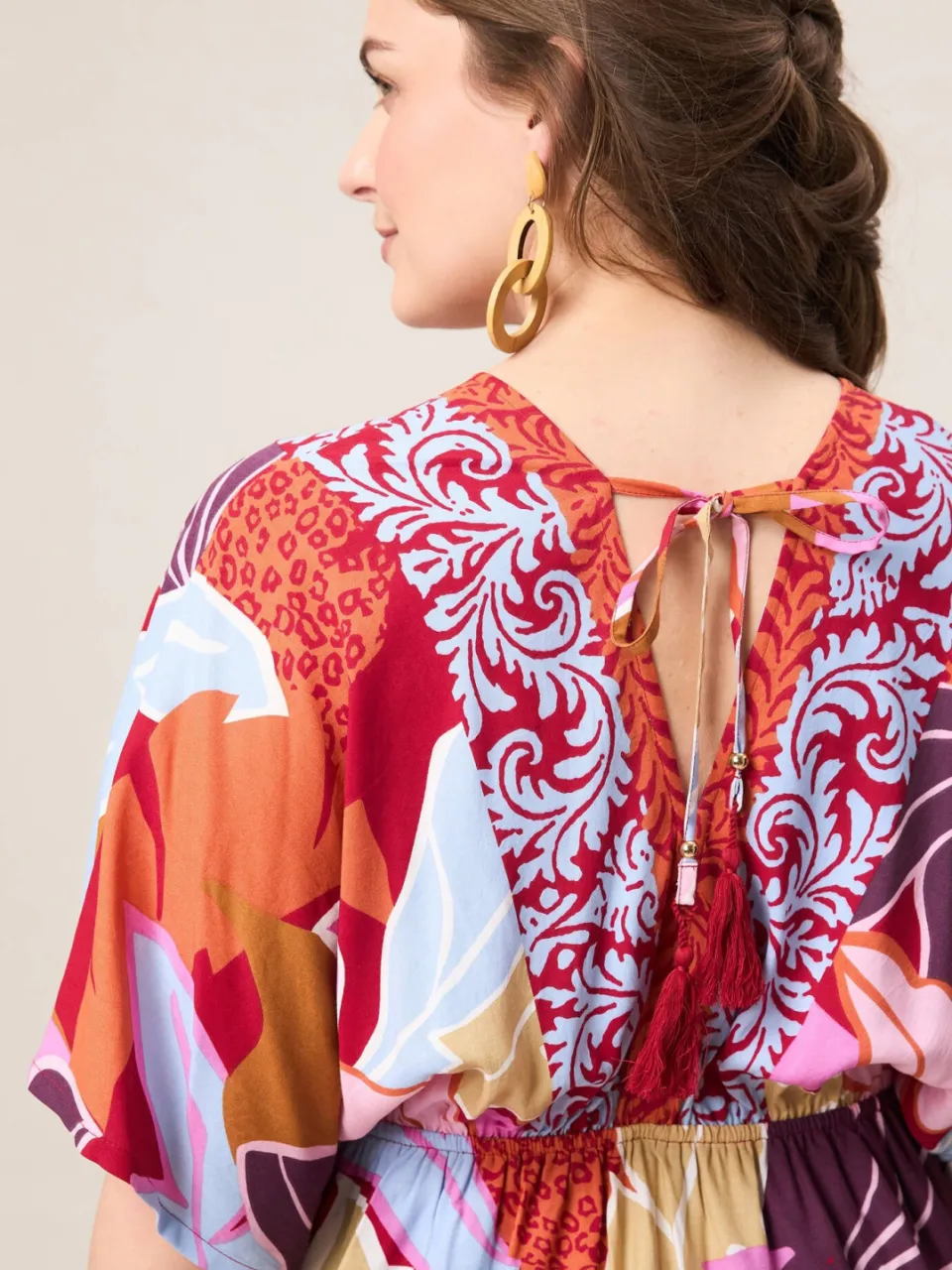 Miss Etam Plus midi jurk multi multi kleur, foto 8