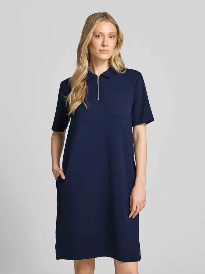 Christian Berg Woman Polojurk met korte ritssluiting Donkerblauw