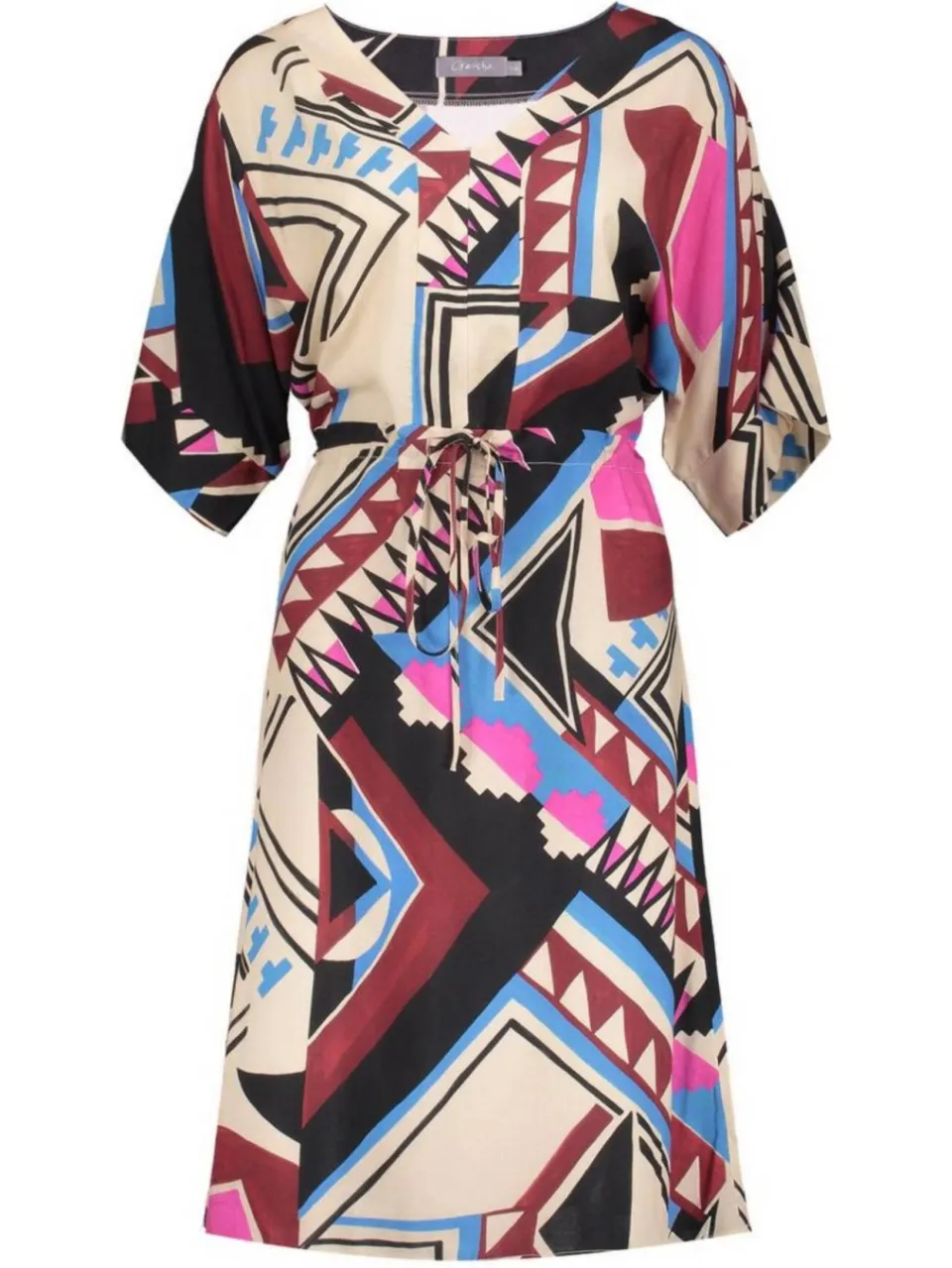 Geisha midi jurk multi, foto 2