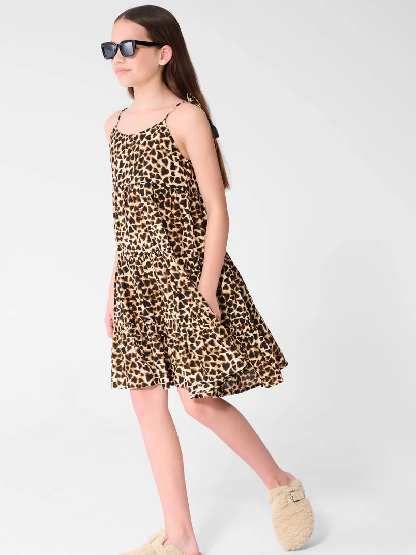 Shoeby maxijurk panterprint bruin, foto 3