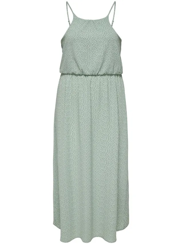Only Carmakoma CARWINNER S/L MAXI DRESS NOOS WVN - Meisjes - Maxi jurken Chinois Green