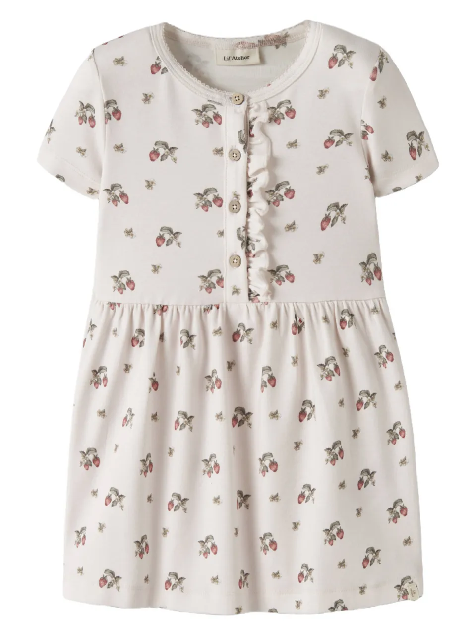 Lil' Atelier MINI korte jurk ecru roze, foto 2