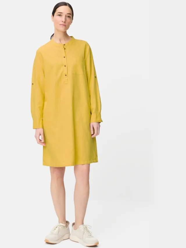 Camel Active Overhemdjurk met opstaande kraag - Maat - Geelwomenswear-L
