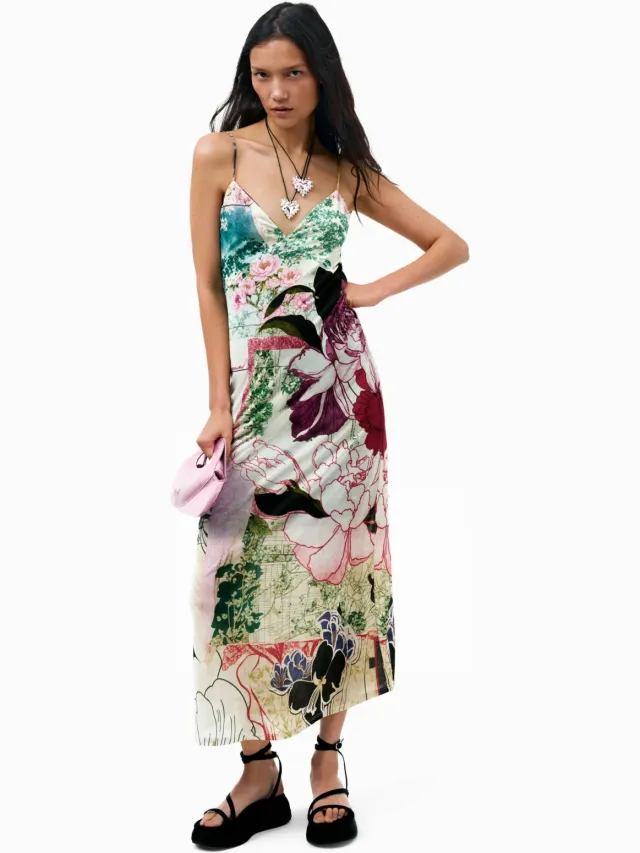 Desigual midi zomerjurk met print - meerkleurig Multi