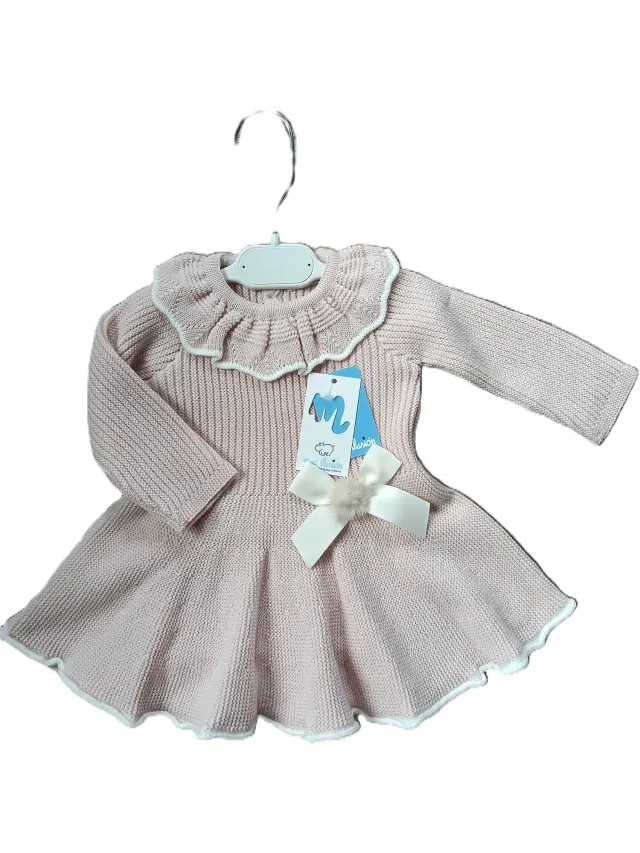 Mac Ilusion Gebreid Baby Jurkje | 0276 | Nude / zachtroze |winter kwaliteit | 3 Maand
