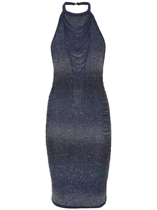 Philipp Plein Gebreide Jurk blauw, foto 2