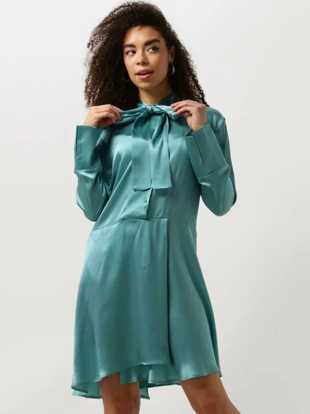 SEMICOUTURE Dames Jurken Maya Dress - Lichtblauw