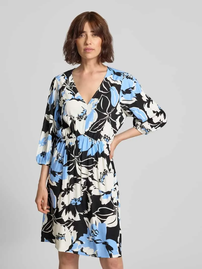ZABAIONE Knie-lange jurk van viscose in all-over look model 'Fe44li' Bleu