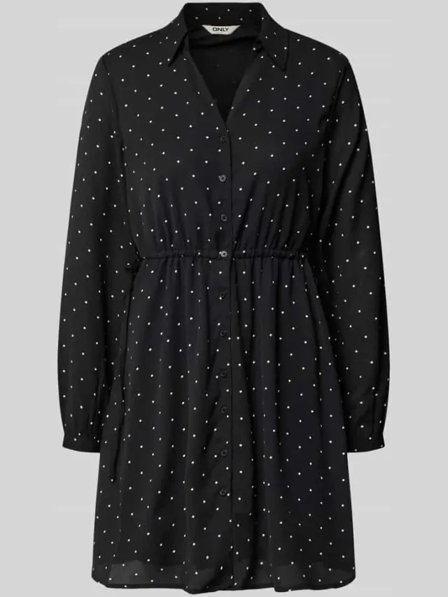 Only Getailleerde vrijetijdsjurk met all-over motief model 'ALYNN' zwart, foto 2