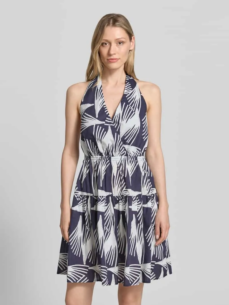 GUIDO MARIA KRETSCHMER WOMAN mini-jurk in all-over look model 'Leanne' Blauw