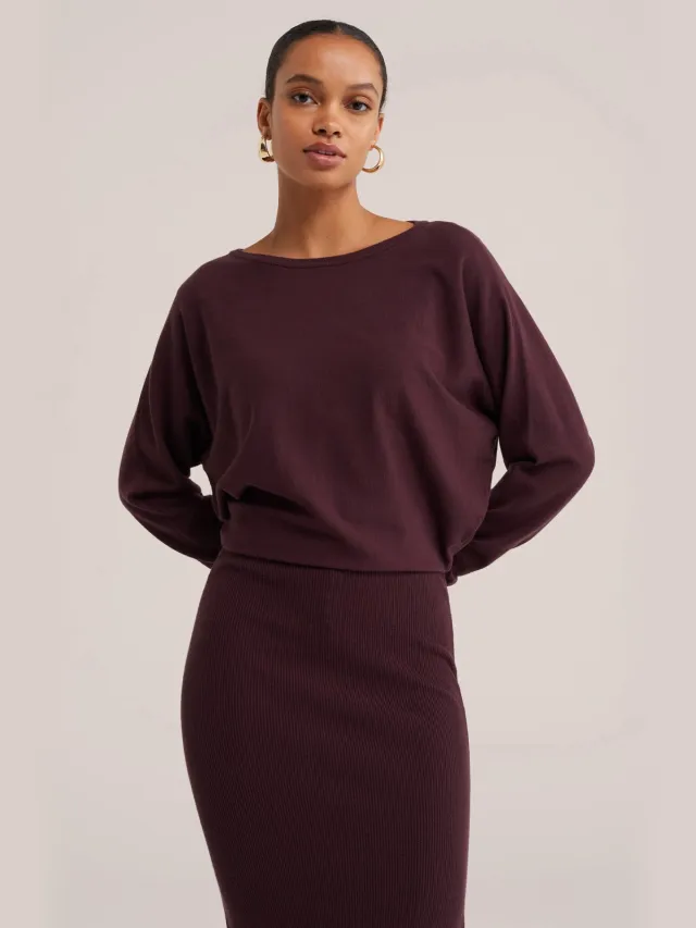 WE Fashion jurk - aubergine