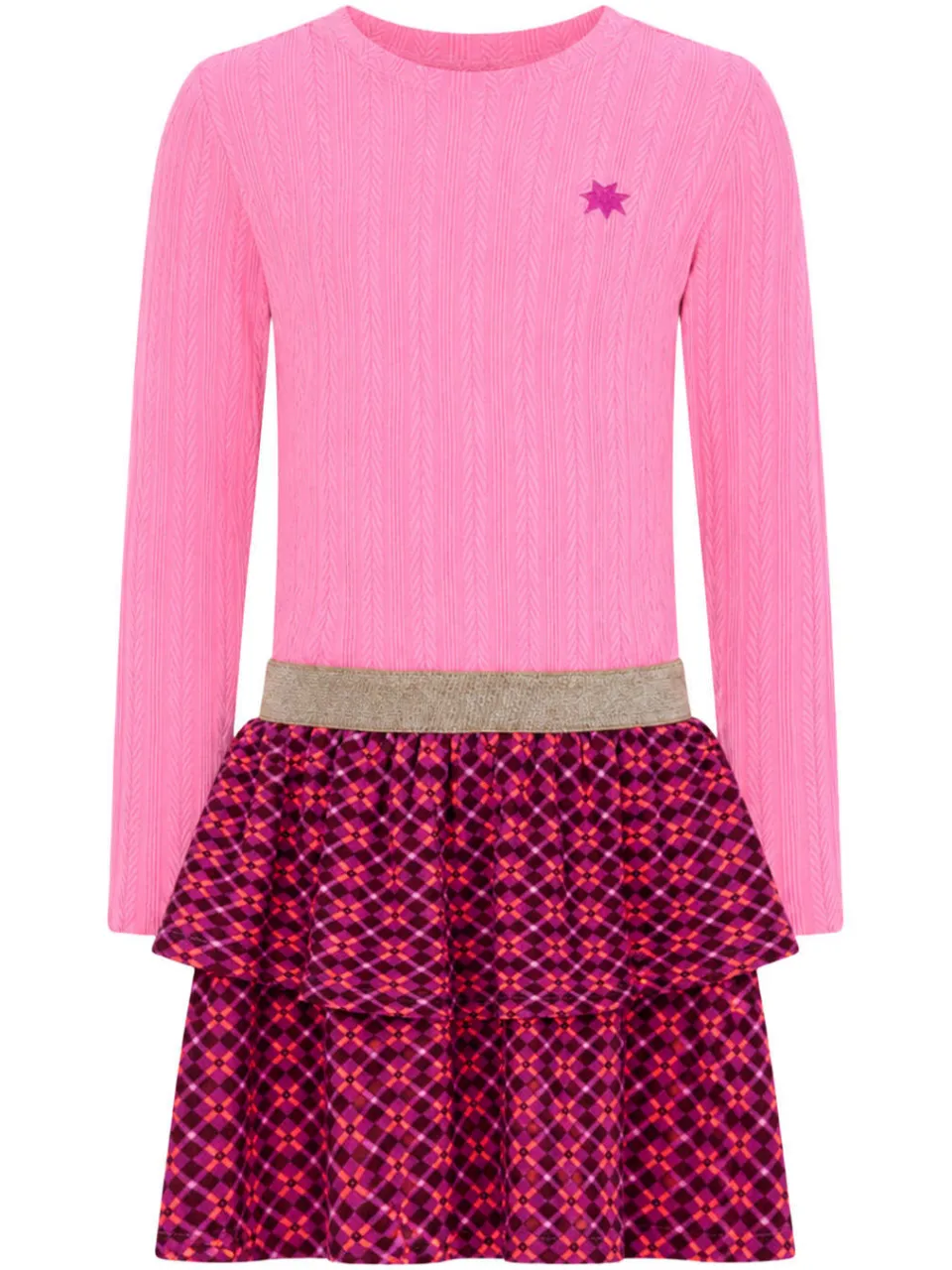 B.Nosy midi jurk met print roze, foto 2