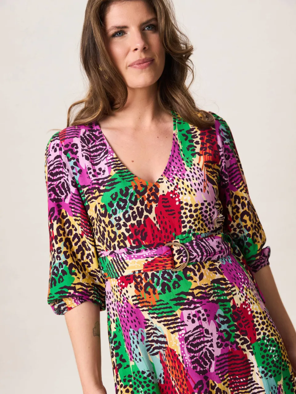 Miss Etam zomerjurk multi multi roze, foto 4