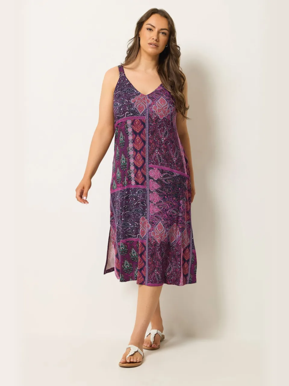 Yours Paarse Paisley Overgooijurk-56, foto 2
