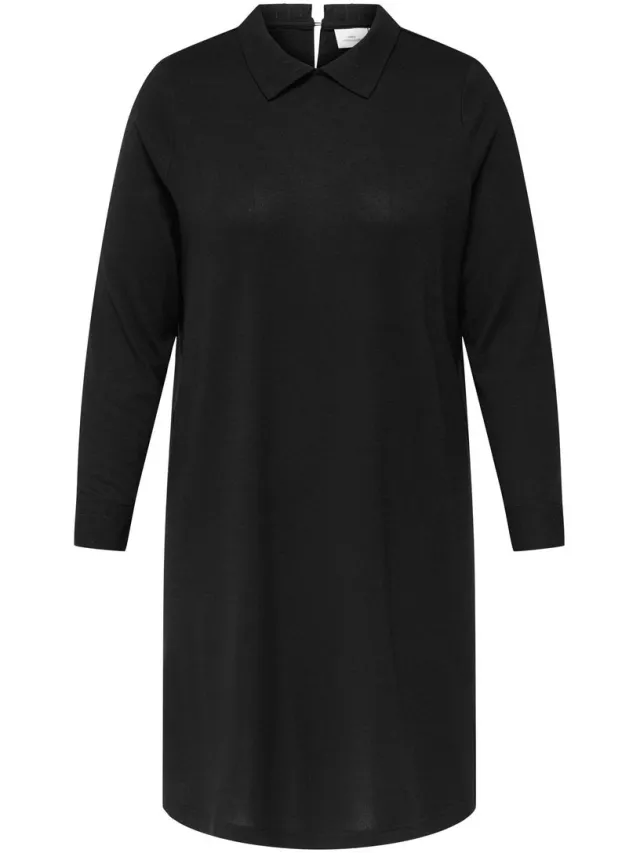 Only Carmakoma Polo shirt jurk CARALBA Korte jurk Black