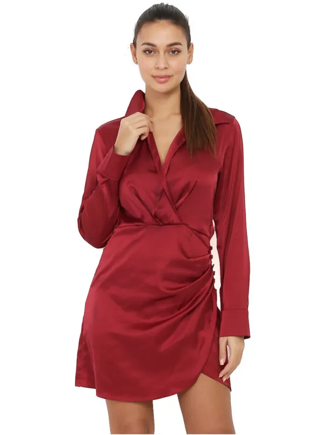 La Modeuse Jurk La Modeuse 20749_P57198 Bordeau