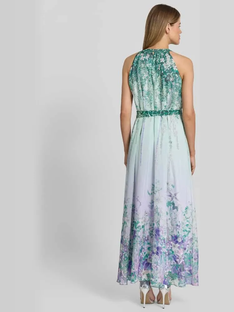 Marc Cain maxi-jurk met strikceintuur Groen
