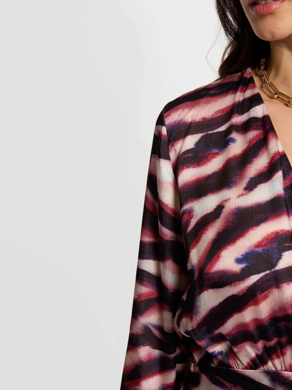 Morgan korte jurk met zebraprint zwart, foto 5