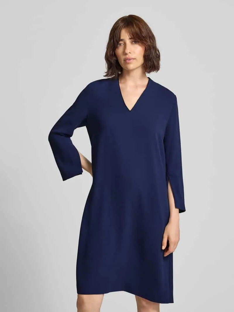 windsor. relaxed fit jurk met V-hals bleu, foto 4