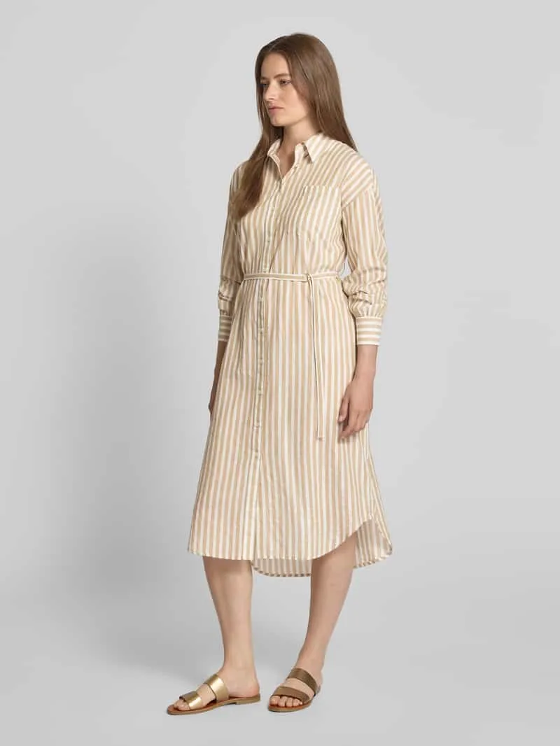 Scotch & Soda Midi-jurk met knoopsluiting zand, foto 3