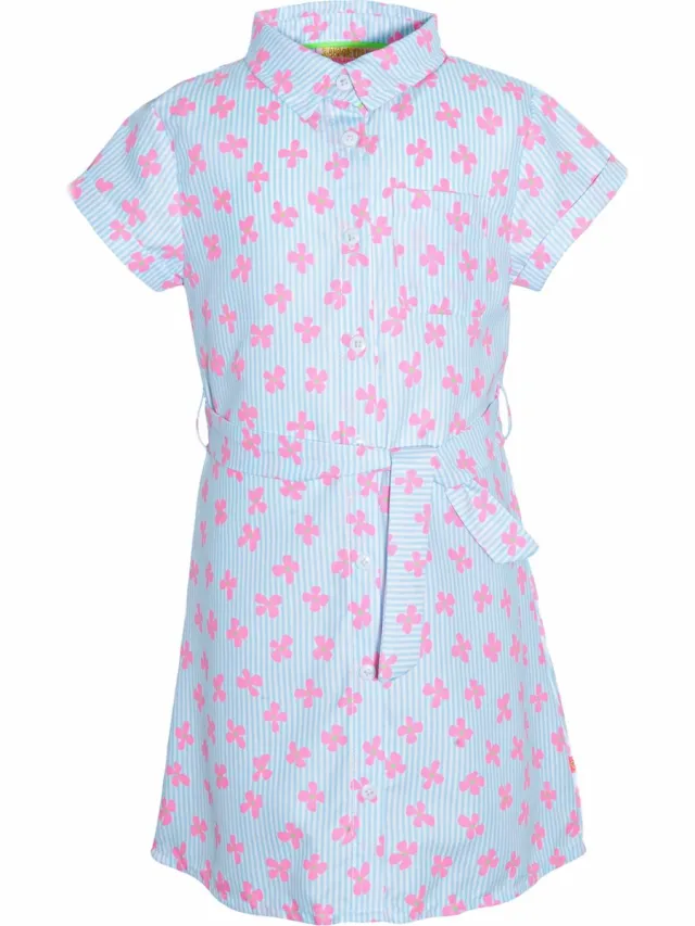 Someone MARIT-SG-51-A Meisjes Jurk - LIGHT BLUE