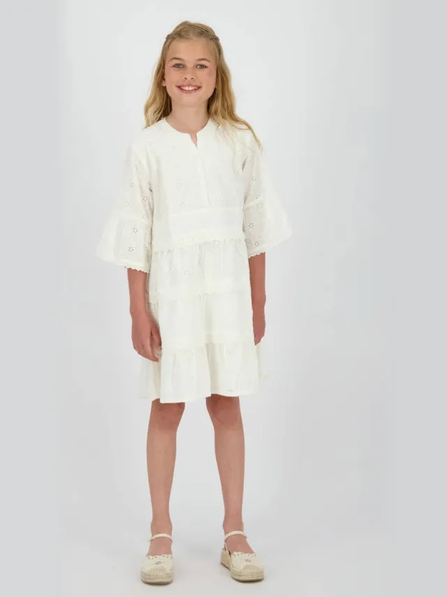 Vingino Pavia A-lijn jurk offwhite