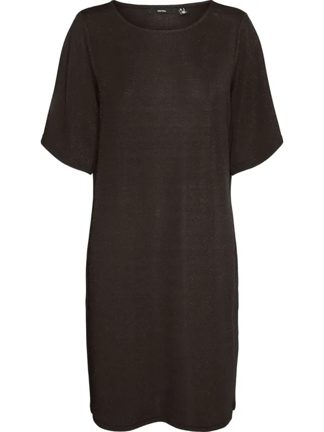Vero Moda VMKANVA 2/4 TEE DRESS JRS GA - Dames - Mini jurken Bruin