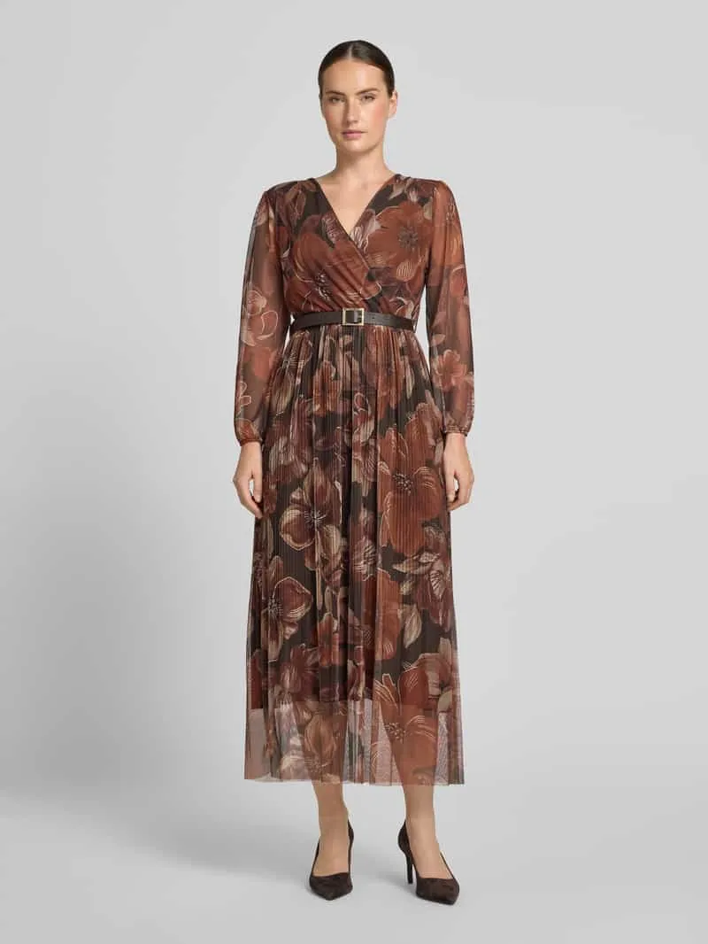 ZABAIONE Maxi-jurk met riem model 'La44uriaa' Donkerbruin