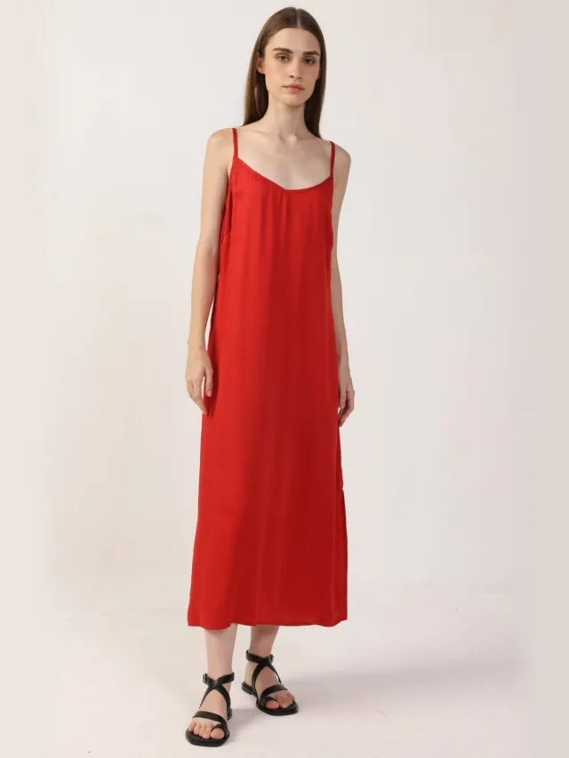 Neu Nomads dames vegan Slip Jurk Gitta Rood