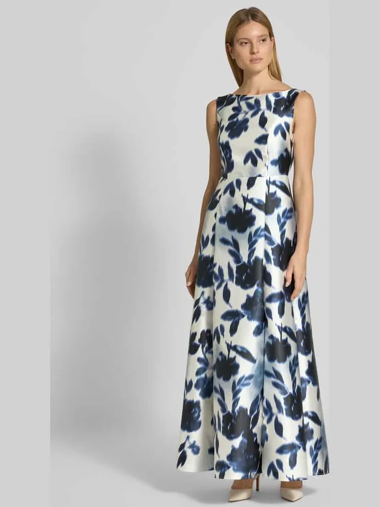 Swing Avondjurk in All-over look Blauw
