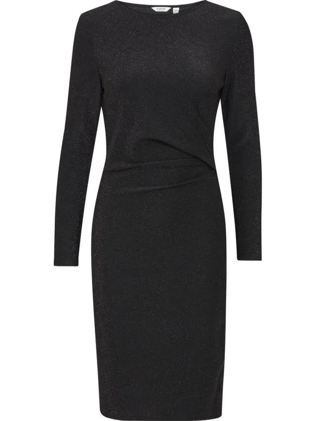 b.Young BYTACHA PLEAT Dames Jurk Black Mix