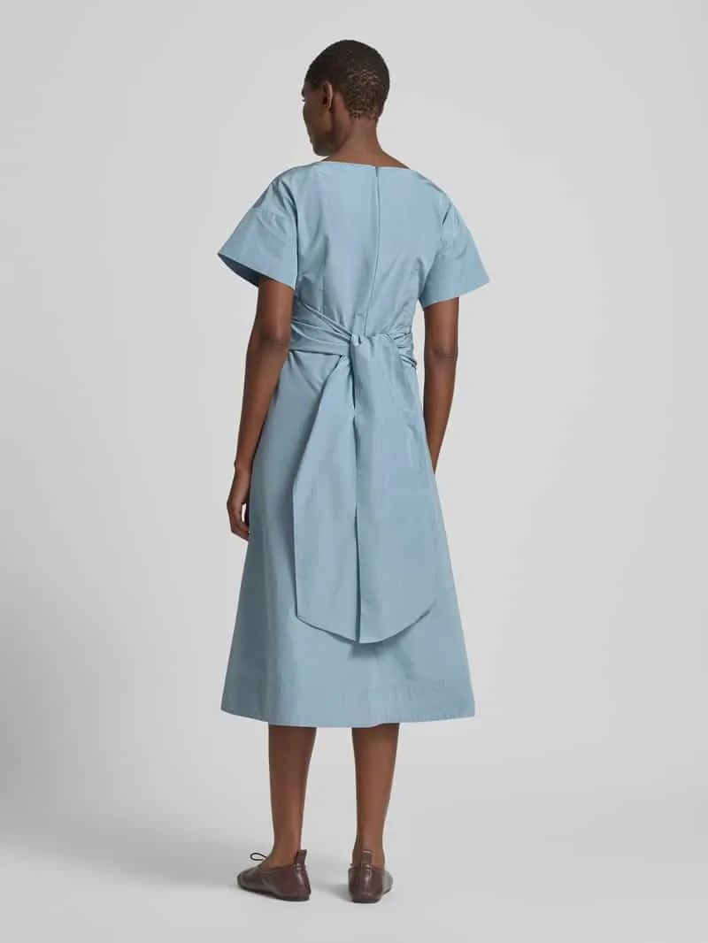 Max Mara Vloeiende vrijetijdsjurk met katoen model 'PIOPPO' lichtblauw, foto 3