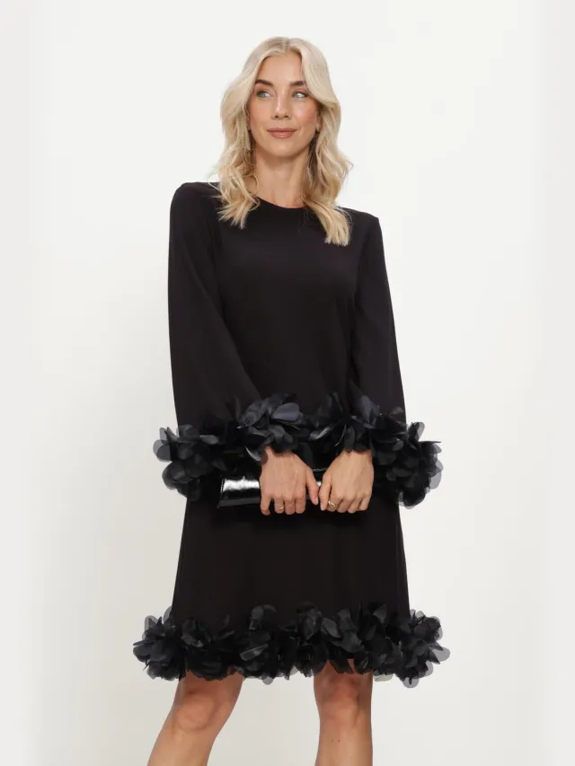 ANA ALCAZAR Dames Jurken Dress Flowers - Zwart