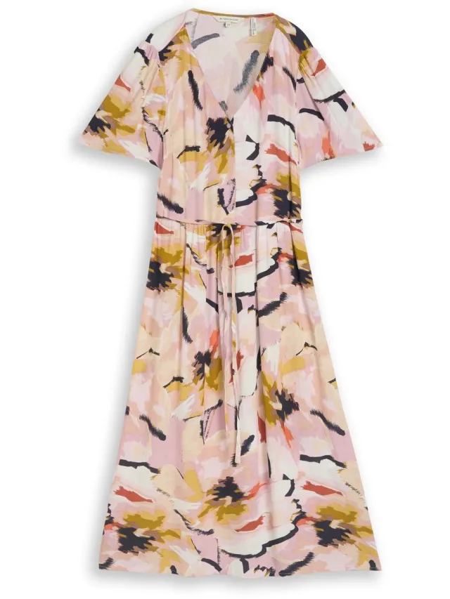 Tom Tailor Midi-jurk met patroon - big abstract flower print