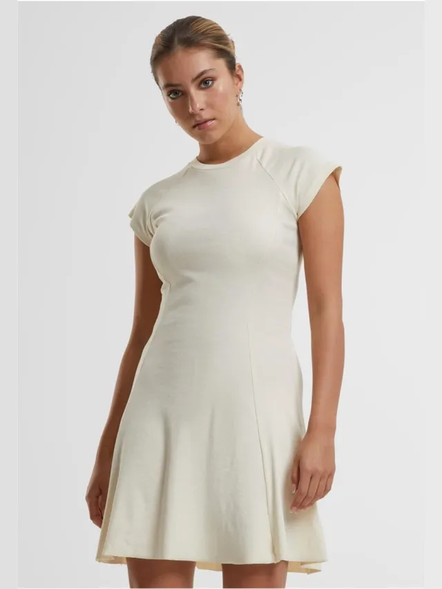 Urban Classics Rib Skater jurk - 5XL - Beige