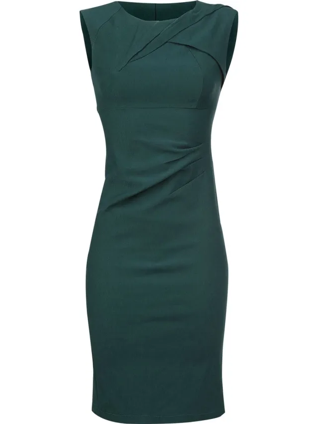 Voodoo Vixen Claudette Dames Midi-jurk - petrol