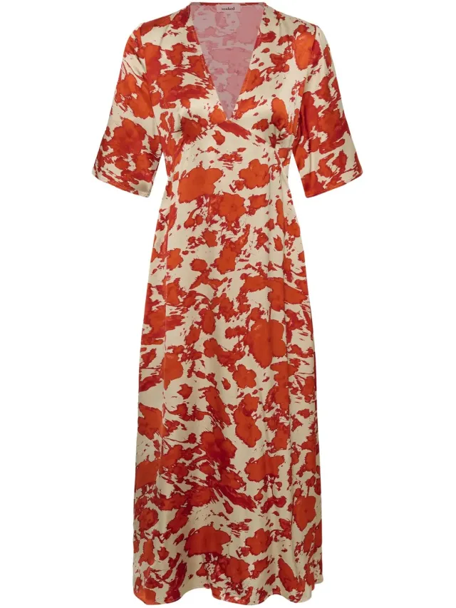 SOAKED IN LUXURY Dames mini-jurk Soaked in Luxury Clero pureed pumpkin flower print