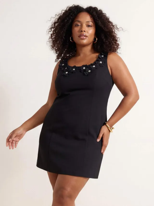 Trendyol Curve Dames Zwart Effen Kort / Mini Mouwloos Feest Bodycon Grote maten Jurk